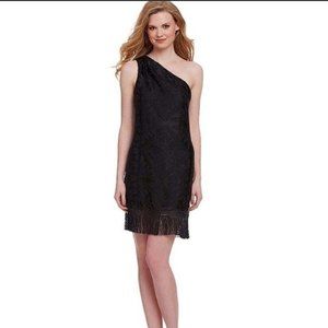 Chelsea and Violet Fringe One Shoulder Dress‎ xs